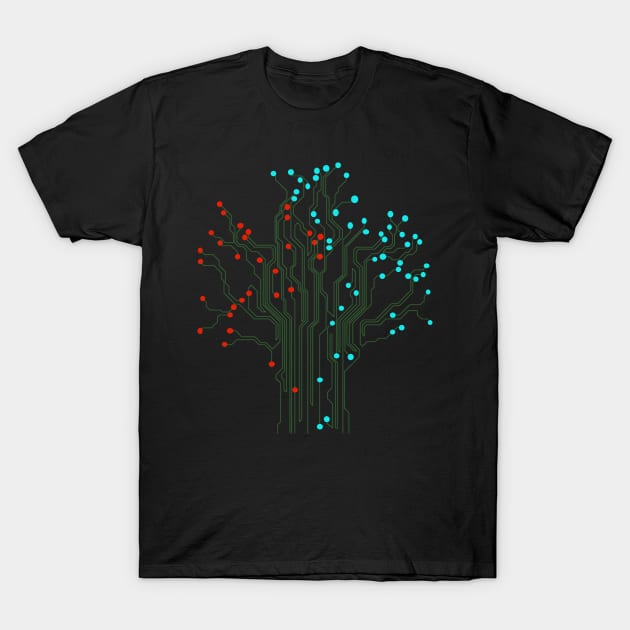 techno tree ic T-Shirt by Verisman